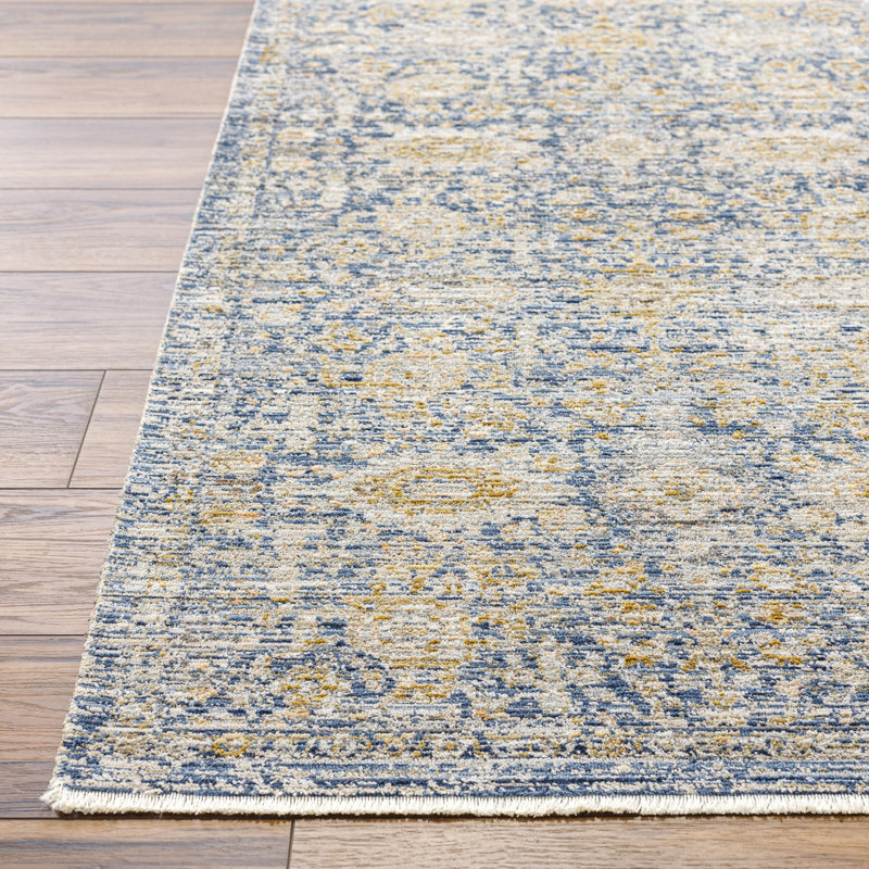Margaret Gray and Beige Synthetic Washable Rectangular Rug