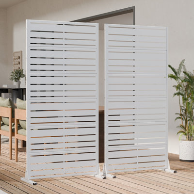 H 72 po x l 35 po x P 16 po avec écran d'intimité en métal et panneau de clôture en treillis pour terrasse