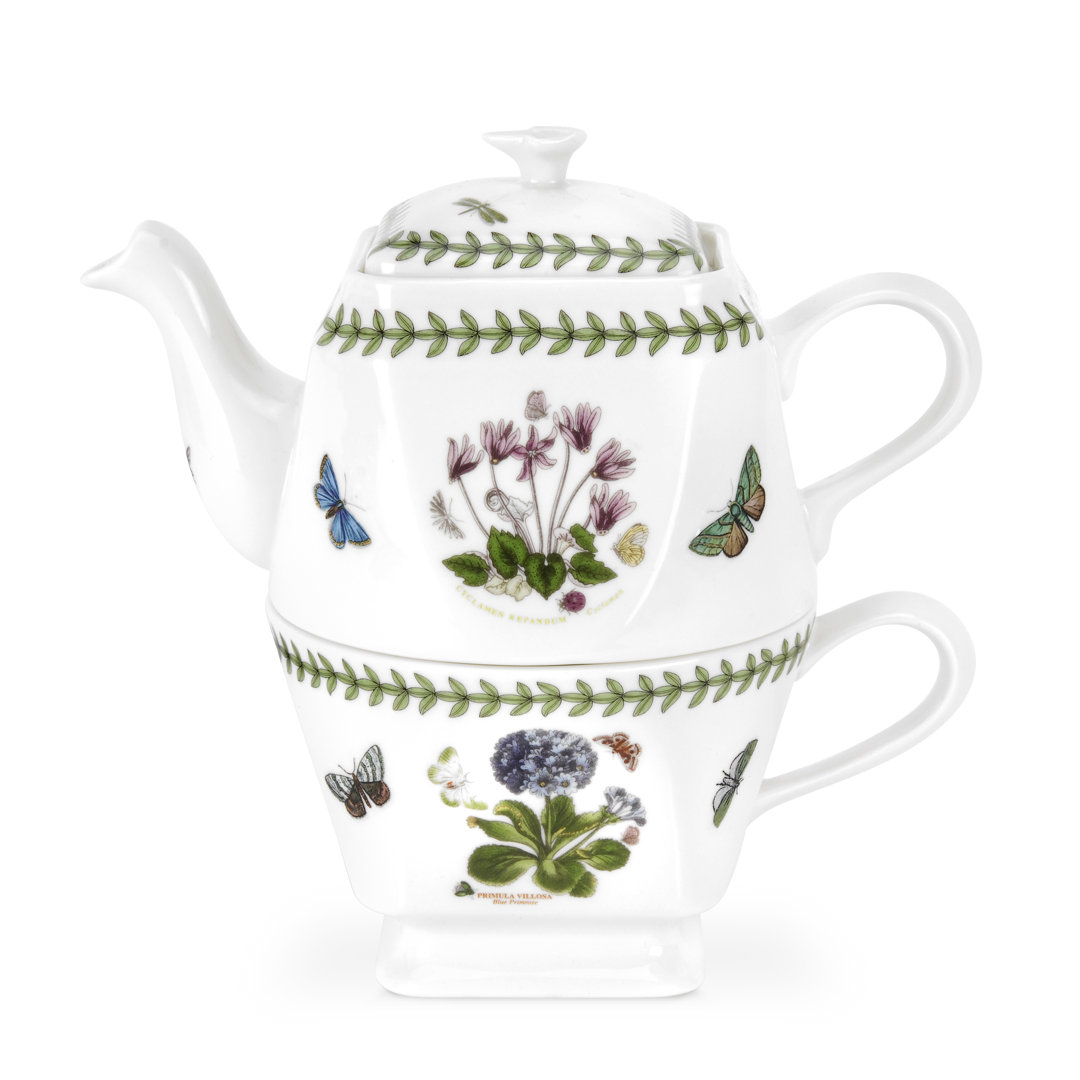 Portmeirion Botanic Garden Square Tea For One 8 Oz/15 Oz Portmeirion
