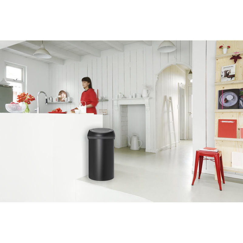 Brabantia 60 Litre Touch Bin, Mineral Moonlight Black