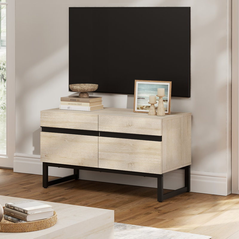 Crédence de rangement l 35,5 po Aadam, Beige