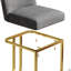 Ensemble de 2 chaises de bar de style moderne avec une conception simple, des tabourets hauts confortables au design créatif et des chaises de salle à manger flexibles convenant aux bars, aux restaurants ou aux comptoirs de cuisine-205692349