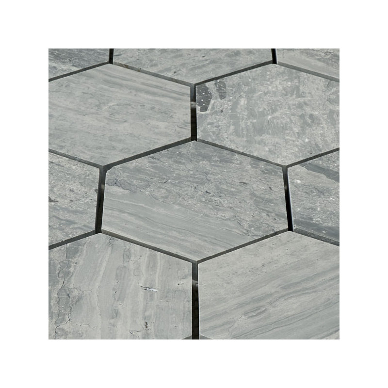 Bois flottant hexagonal bleu 3 po