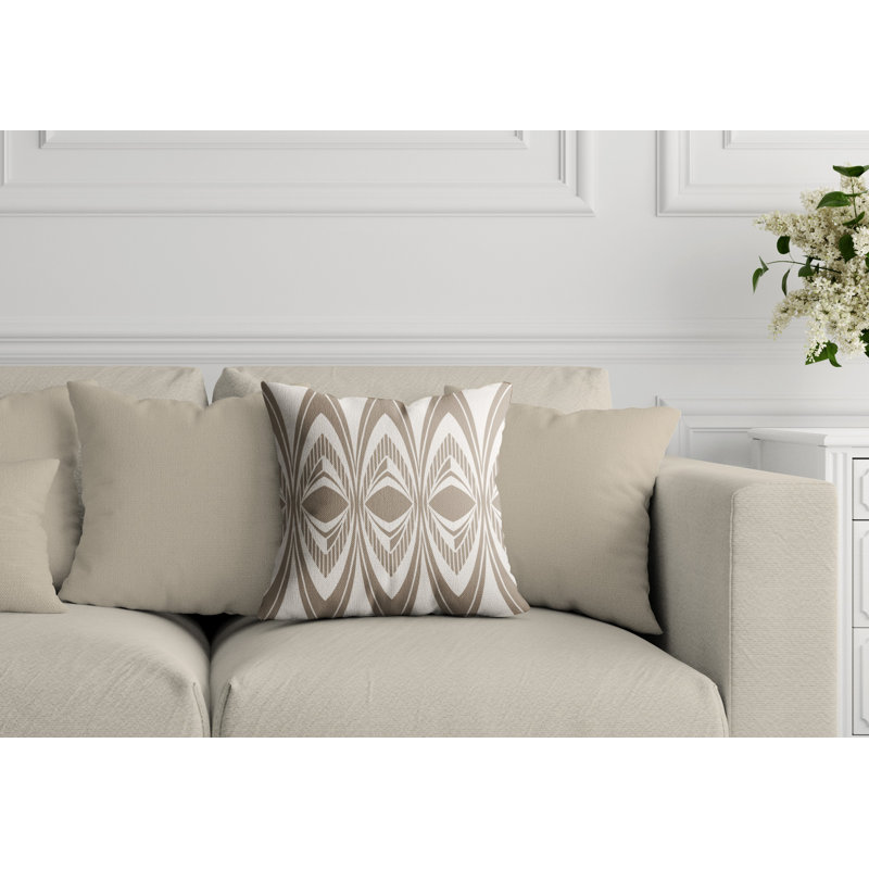 Housse et insert de coussin d'extérieur carré Chisom Tribal, L 17 po x H 17 po, H 15 po x l 15 po