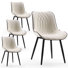 Modern Dining Chairs Faux Leather Upholstered Kitchen Chairs Side Chair With Metal Legs