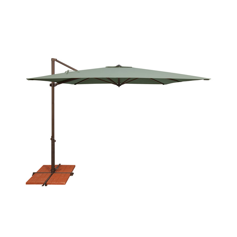 Parasol carré en porte-à-faux 8,6 pi Cora, Spa, Brown