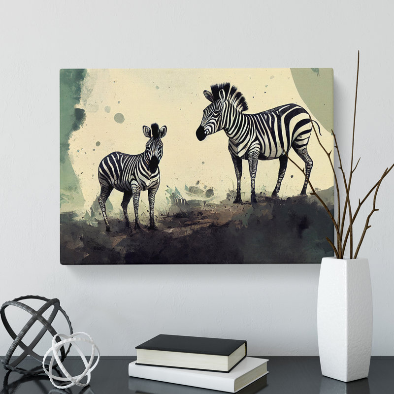 Zebra Painting Vol.2 - Wrapped Canvas, 50cm H x 76cm W