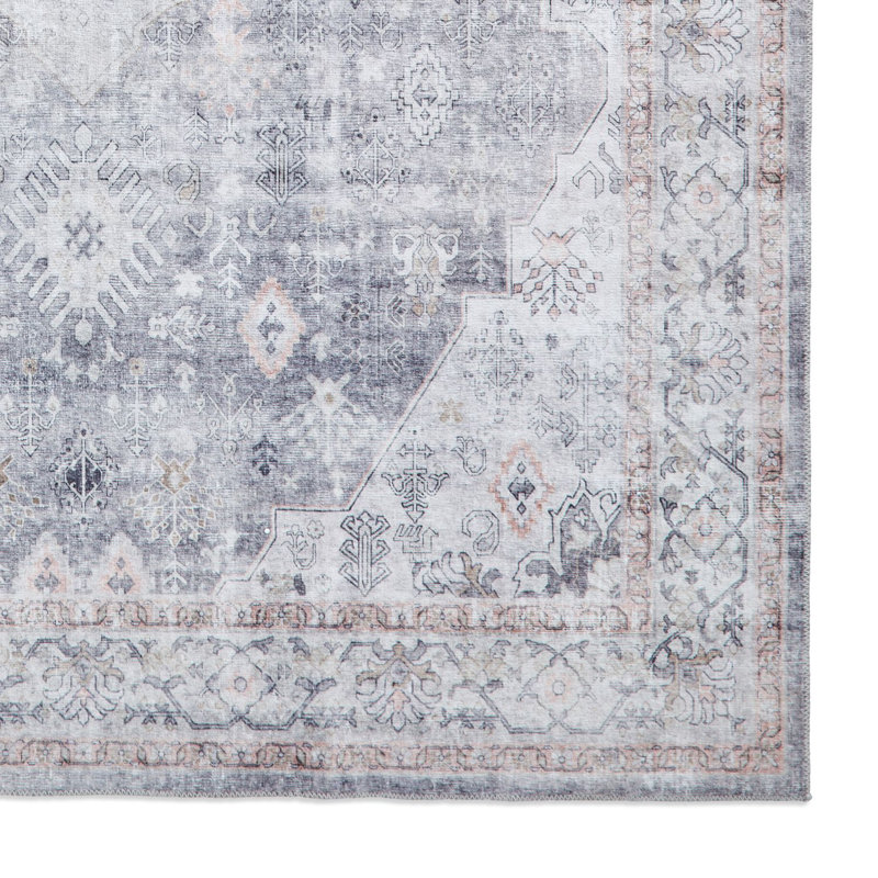 Tabriz area rug Digitally Printed Rectangle Grey, Rectangle 120 x 180cm