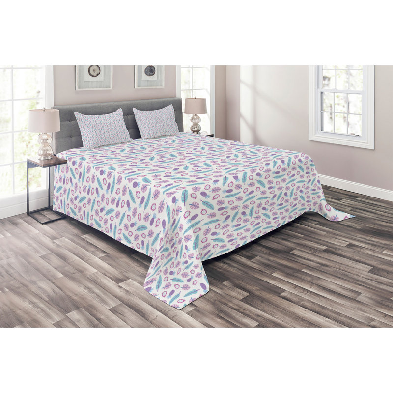 Dragon Polyester Coverlet, King Bedspread + 2 Shams