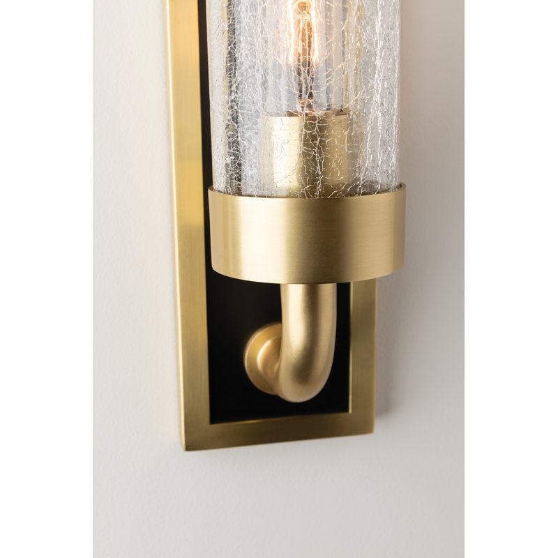 Soriano 1-Light Candle Wall Light, Aged Brass