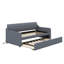 Twin Size Upholstered Elegant Daybed With USB Charging Design, Twin Size Sofa Bed, Wood Slat Support Daybed For Family, Teens, No Box Spring Needed