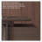 Italian Minimalist Solid Wood Computer Desk with Smoked Wood Veneer-110112701