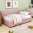 Linen Upholstered Daybed with Twin Trundle-764516440-764516455
