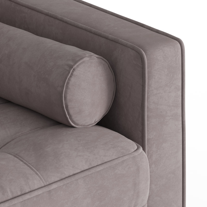 Fauteuil touffeté l 41,5 po Pritchett, Velours platine
