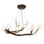 Lustre brun 12 lumières en résine