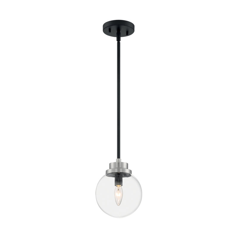 Luminaire suspendu sphère 1 lumière Breit, Nickel brossé
