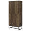 Armoire d'appoint à 8 tablettes en chêne rustique et bronze industriel