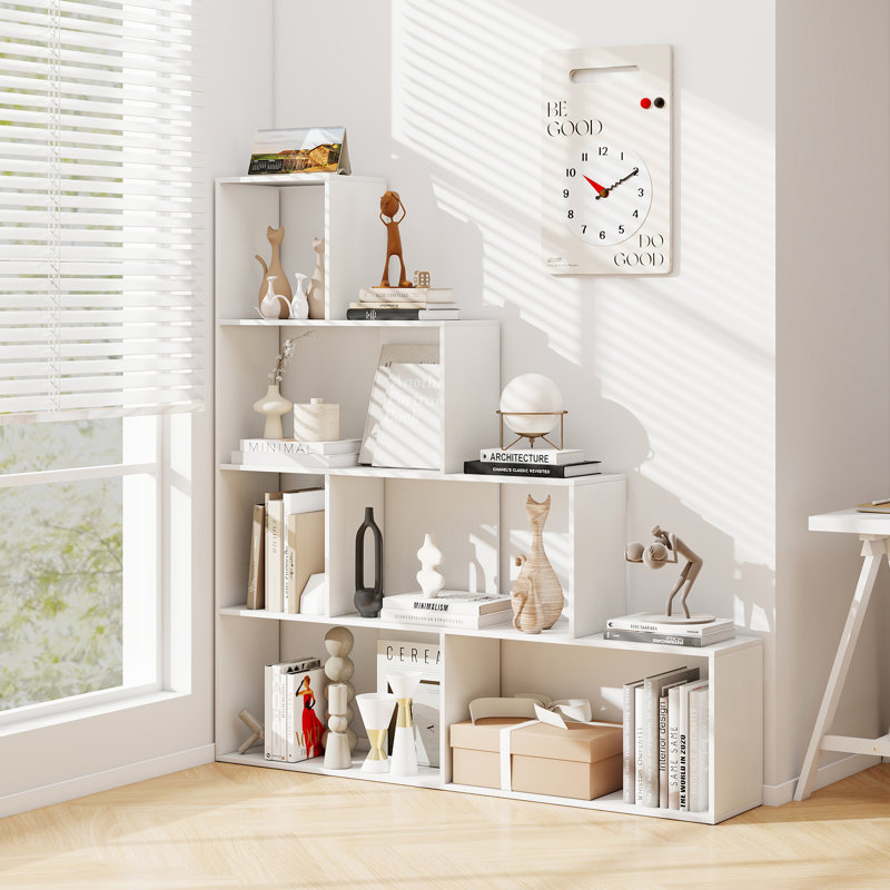 Alinea Step Bookcase, White