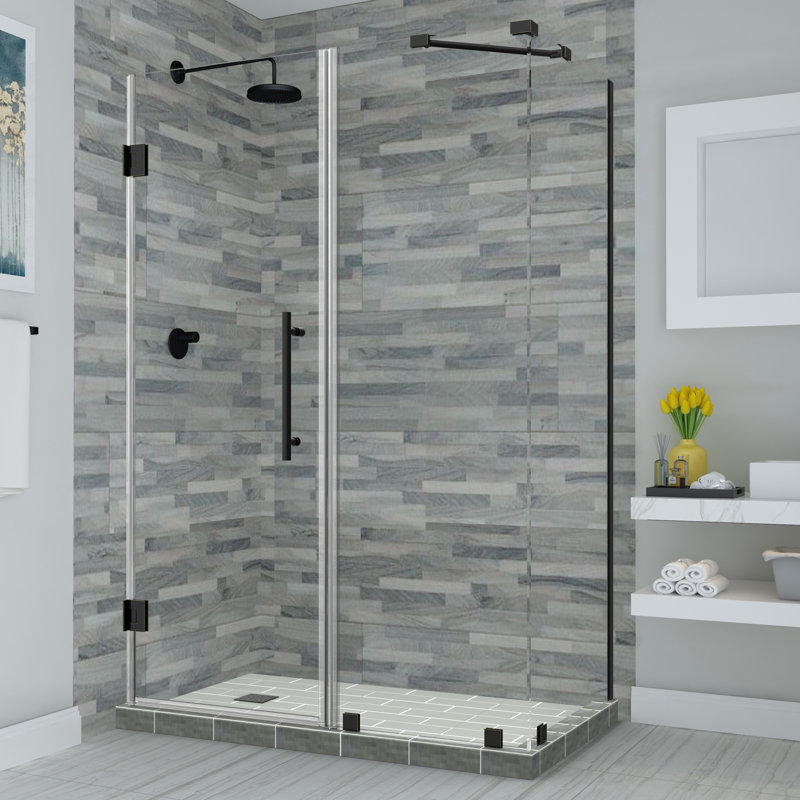Bromley Frameless 76.25" x 72" Rectangle Hinged Shower Enclosure
