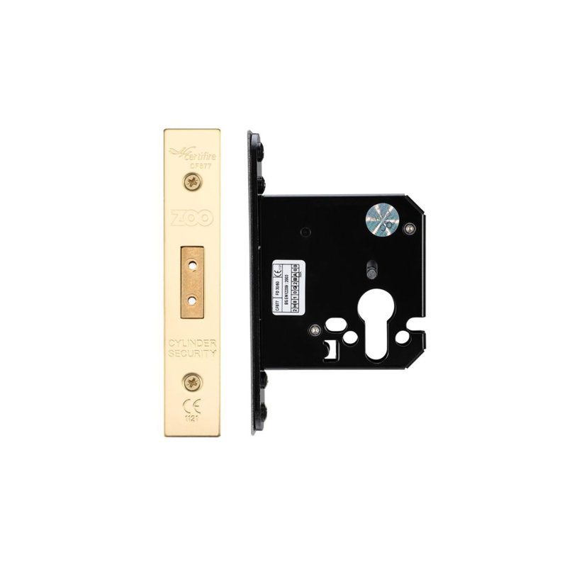 Euro Profile Dead Lock, Brass Finish/Anti Tarnish
