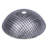 Eden Bath 16.5'' Silver Tempered Glass Circular Bathroom Sink