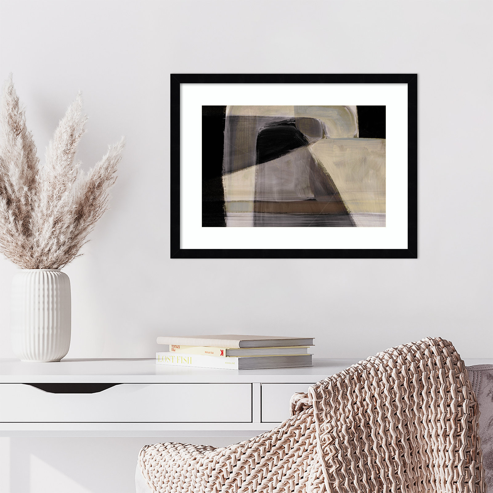 Moods by Dan Hobday Wood Framed Wall Art Print, Black, 16" H x 21" W