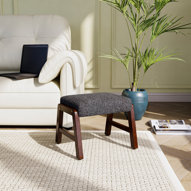 Repose-pieds de couleur, Tissu gris