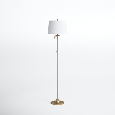 Rosalie 64.25'' Gold Swing Arm Floor Lamp