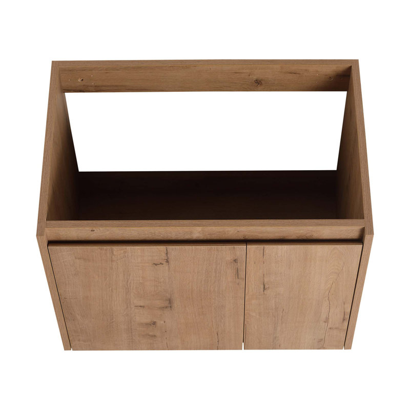 Armoire de salle de bain avec lavabo, portes à fermeture douce, conception à fixation flottante, pour petite salle de bain