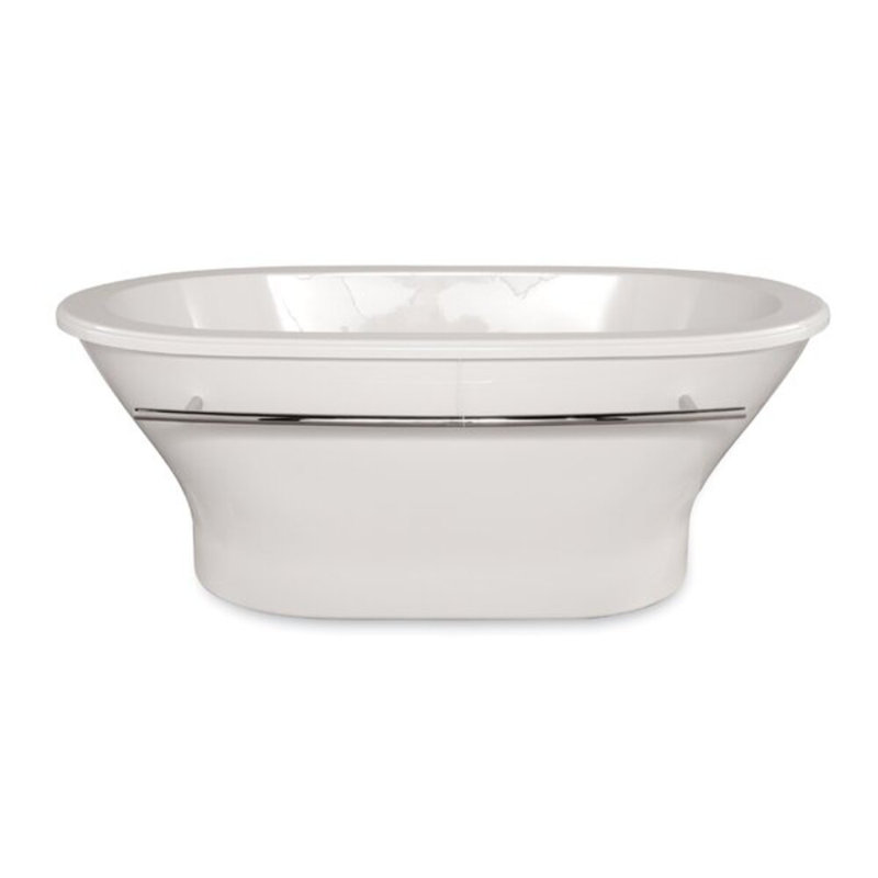 Kellie 70'' x 40'' Air Acrylic Bathtub, Satin Nickel