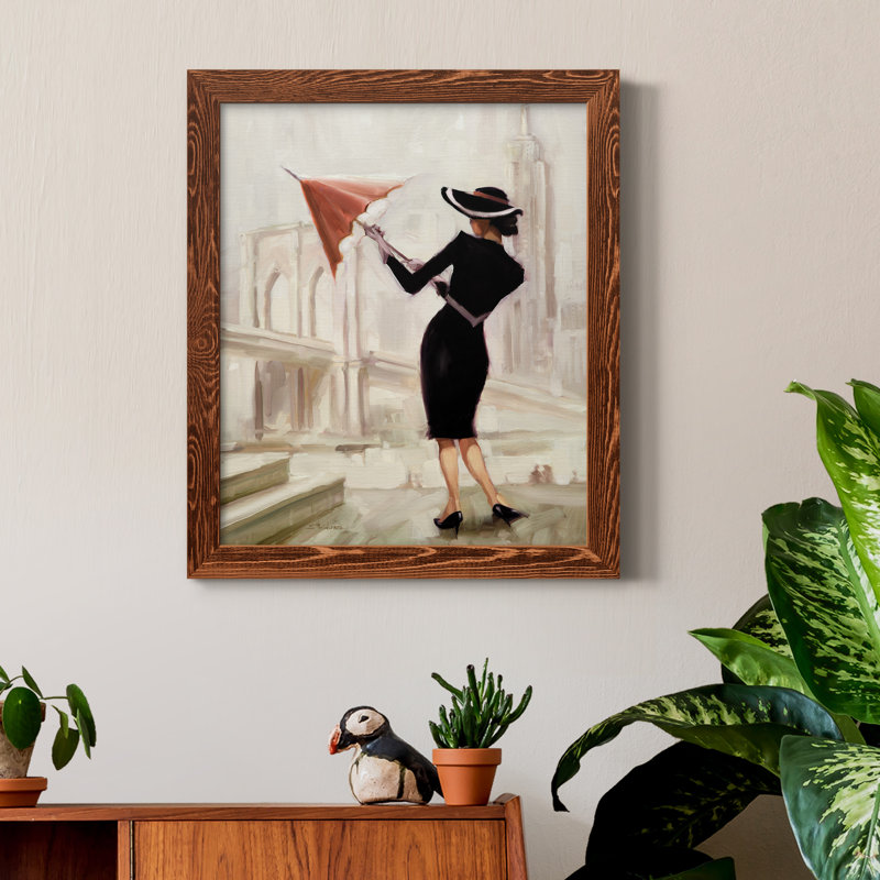 Hello, New York - Reproduction d'art sur toile encadrée, H 24 po x l 18 po x P 1,5 po, Cadre en érable
