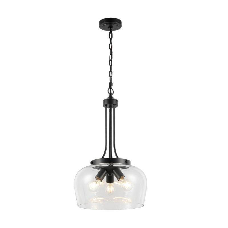 Luminaire suspendu 3 lumières Jaccari, Noir mat