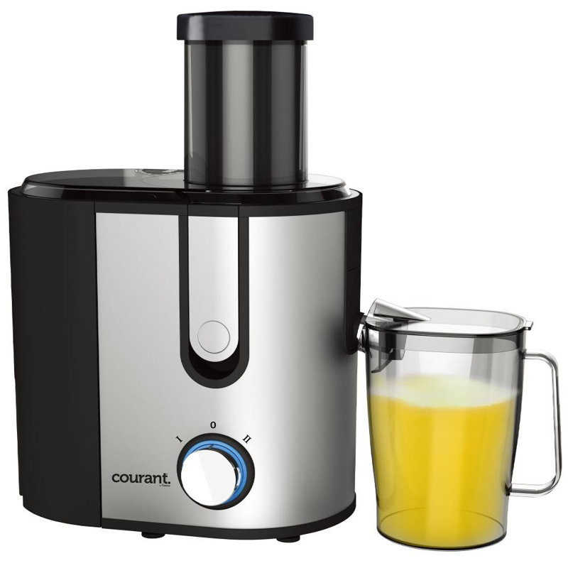 Extracteur de fruits entiers, grand tube d'alimentation de 3 po, 2 vitesses, lumière DEL, comprend pichet à jus et bac à pulpe, 800 watts