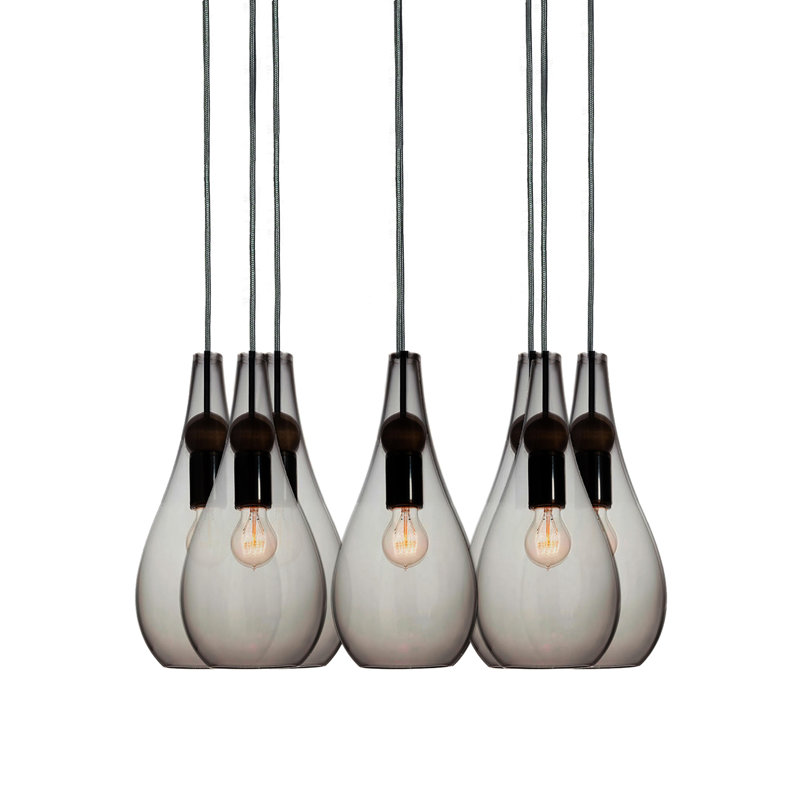 Earth 8 - Light Chandelier, Matte Black, 24" H x 18" W x 18" D