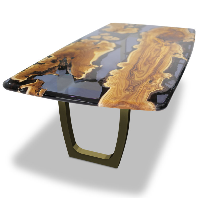 Metal Base Dining Table, H75 x L305 x W122cm, Bronze