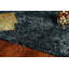 Tapis d'intérieur noir à poils longs Heather