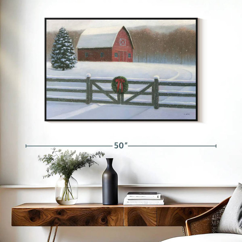 Affinité de Noël VI, Cadre flottant noir, 40 po x 27 po