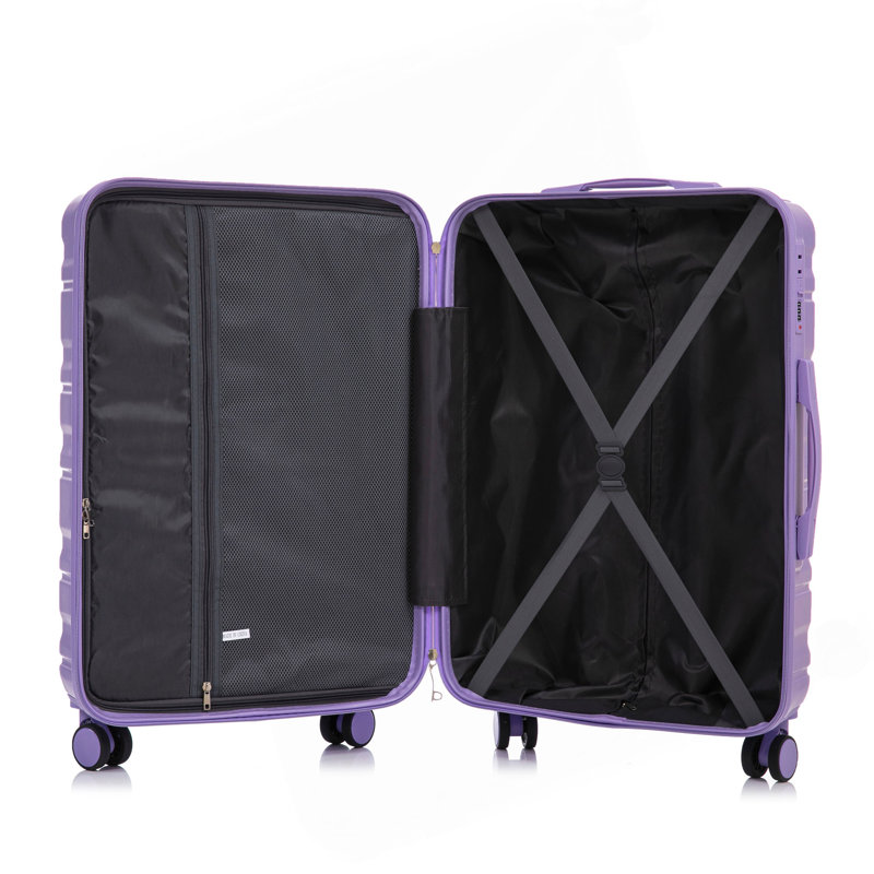 HIFINE TOURIST 20 "/ 24" / 28 "3 pièces / ensemble en valise à roulettes en ABS, valise de cabine, couleur assortie, serrure à combinaison