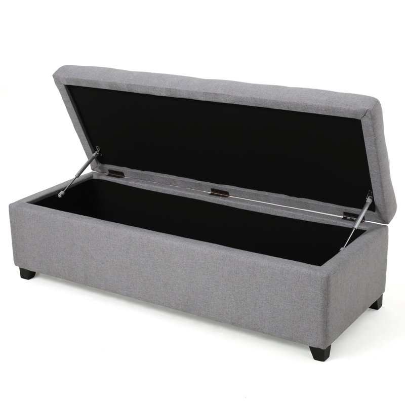 Jovita Upholstered Ottoman, Gray