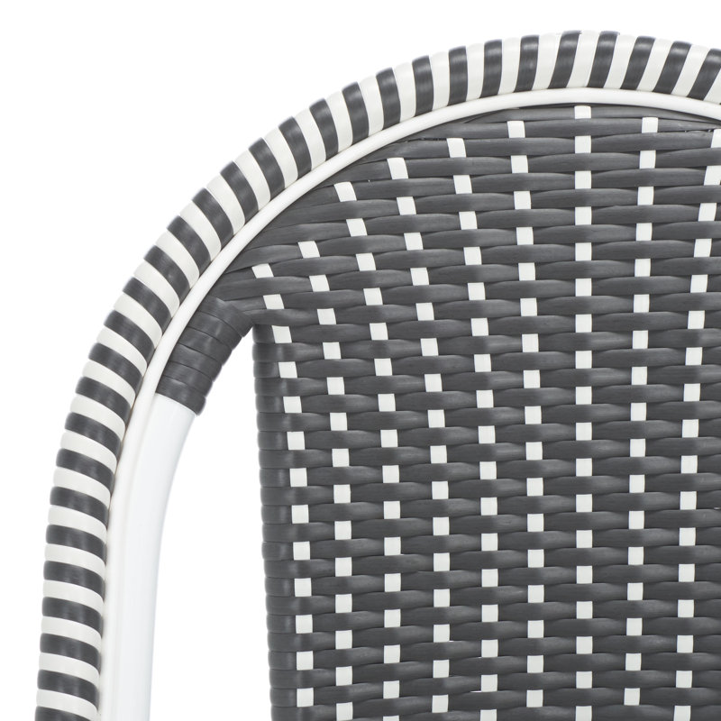 Torino Outdoor Dining Side Chair, Gray/White