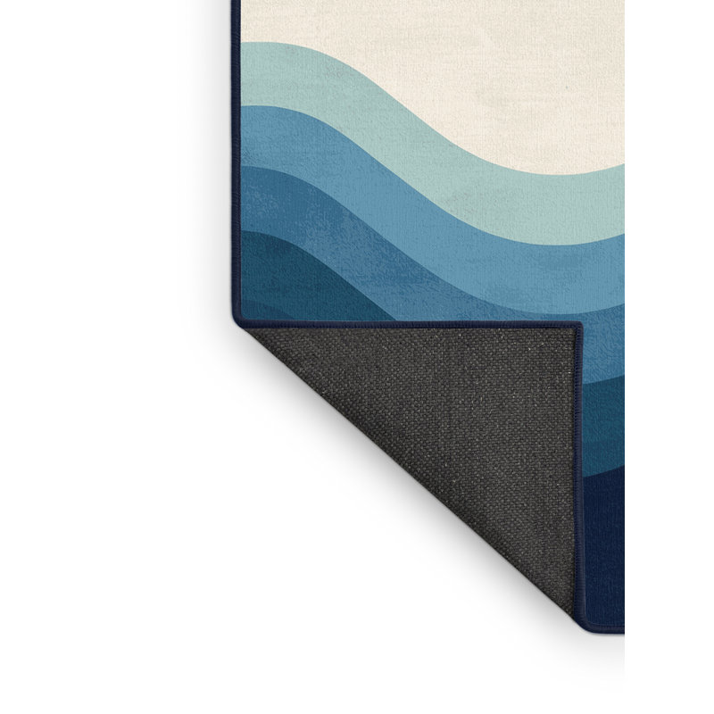 Tapis doux et moelleux à motif géométrique scandinave blanc Fairbanks Amsterdam Canals, 4 x 6
