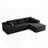 Boneless 103.54 Inch L-Shaped Modern Modular Sectional Sofa With Chaise And Pillows Featuring High-Density Sponge And Velvet Upholstery-100829906-100829909
