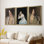 Reproduction de portrait rétro LXI - Toile tendue avec châssis sur mesure - 3 pièces