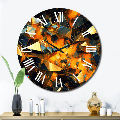 Horloge murale dorée