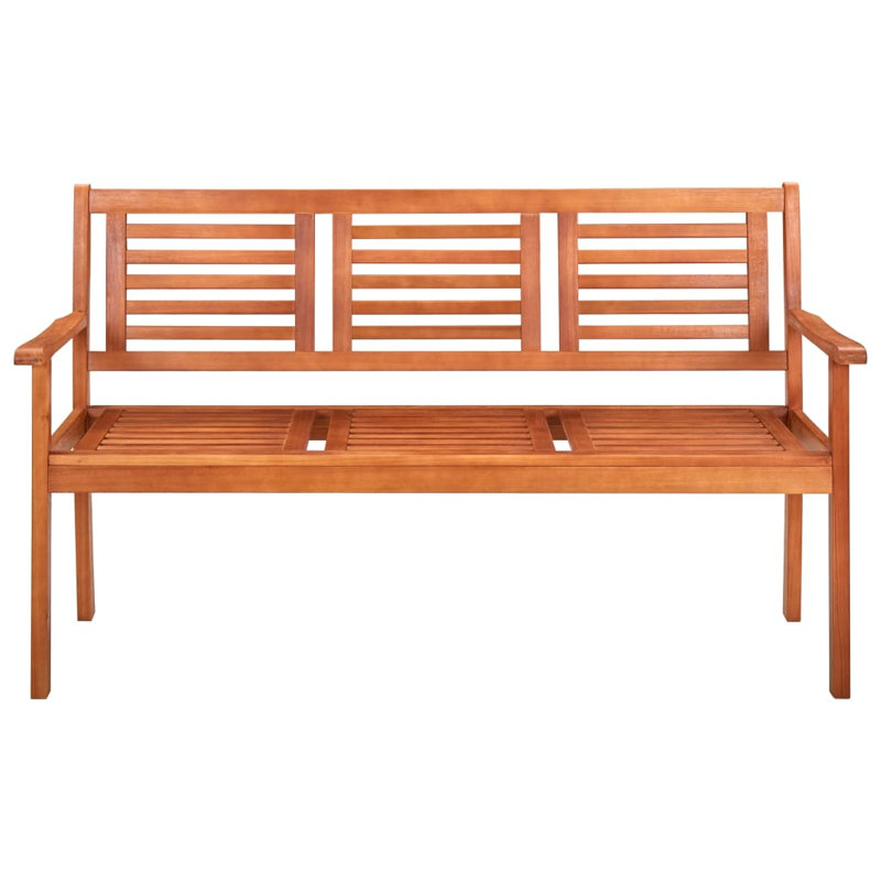 Tomita Solid Wood Eucalyptus Outdoor Bench, H 89 x W 150 x D 60cm