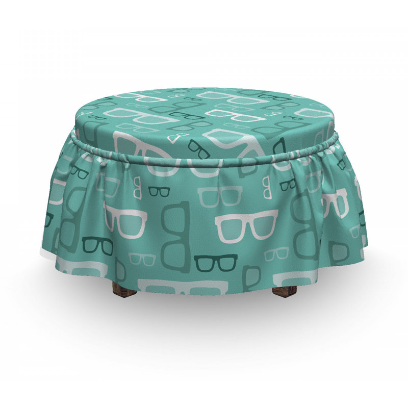 Housse pour repose-pieds doodle verres