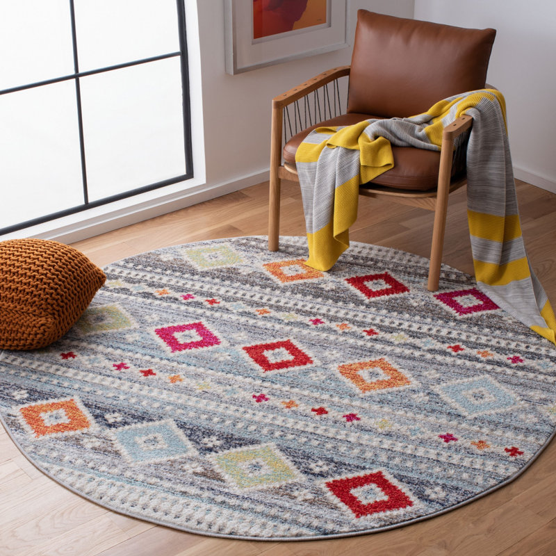 Jenifer Performance Southwestern Rug, Round 6'