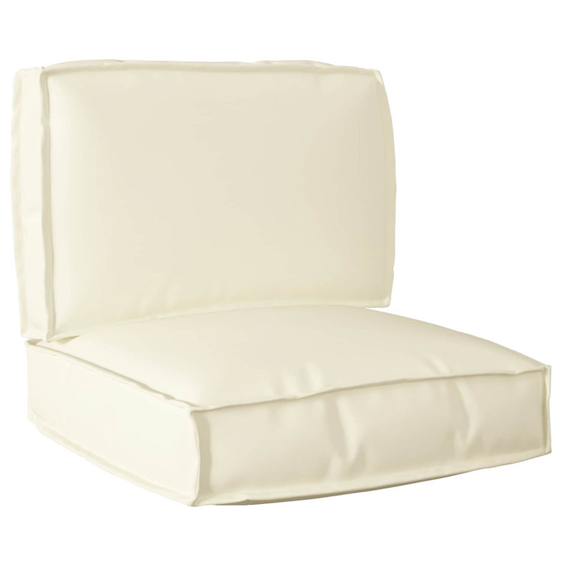  Ensemble de coussins 2 pièces Pallet, L 23,62 po x P 23,62 po, Crème