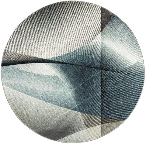 Akia Abstract Area Rug, Round 122 cm