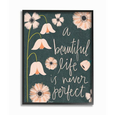 «A Beautiful Life is Never Perfect», ensemble d'impression sur toile panoramique